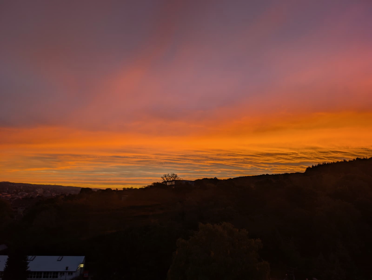 Sonnenaufgang aus dem Schlafzimmer